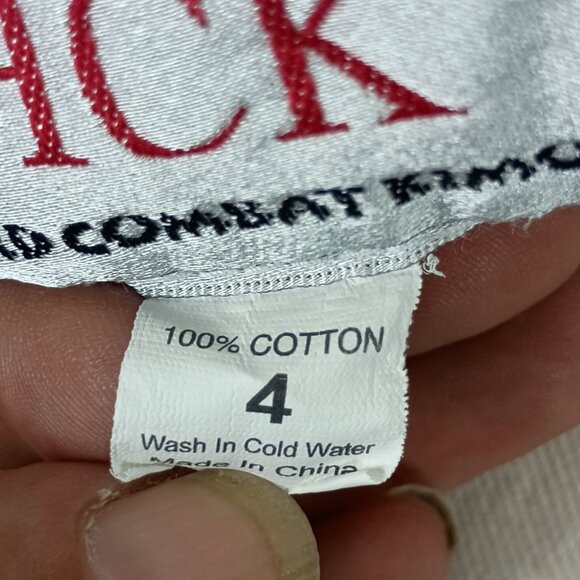 Howard Combat Kimonos HCK Martial Arts Pants Size 4 Unbleached Canvas Waist Tie - Picture 5 of 8